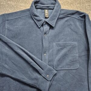 Mountain Hardwear Microchill Shacket Mens XXL Blue Fleece Shirt Long Sleeve